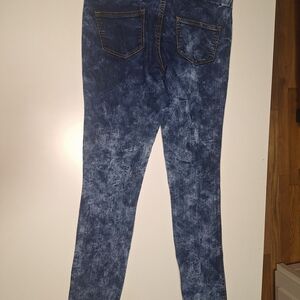 Roma Dark Blue Acid Wash Skinny Jeans